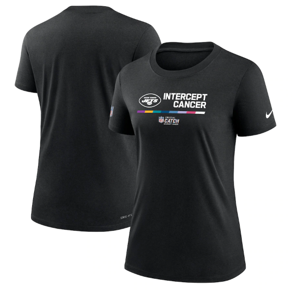 Women's New York Jets 2022 Black Crucial Catch Performance T-Shirt(Run Small) Women's New York Jets 2022 Black Crucial Catch Performance T-Shirt(Run Small)